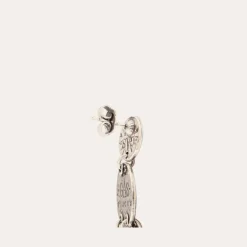 Sequin triple rows earrings silver