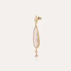 Serti Goutte earrings gold - Crystal