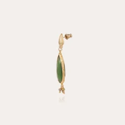 Serti Goutte earrings small size gold - Serpentine