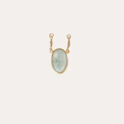 Serti pendant gold - blue Quartz