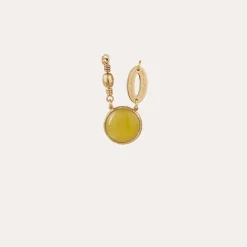 Serti pendant gold - Yellow Calcite