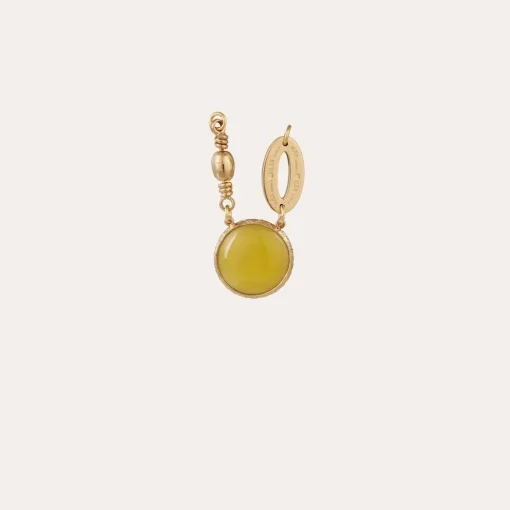Serti pendant gold - Yellow Calcite