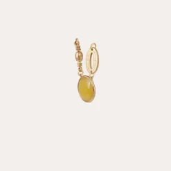 Serti pendant gold - Yellow Calcite