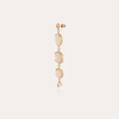 Silene mother-of-pearl earrings gold - White Mother-of-pearl