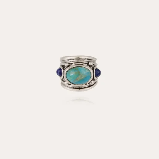 Simone ring silver - Turquoise & Lapis