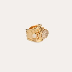 Simone strass ring gold - Zirconia