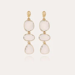 Sireine earrings gold - Cristal