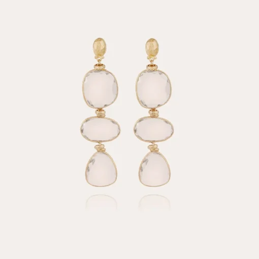 Sireine earrings gold - Cristal