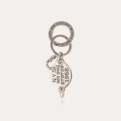 Tag key ring silver