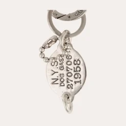 Tag key ring silver