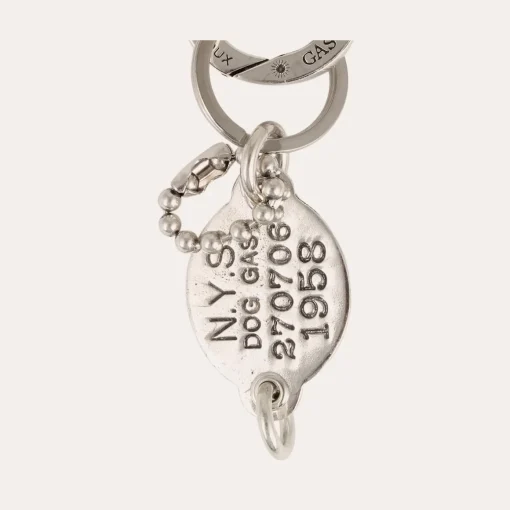 Tag key ring silver