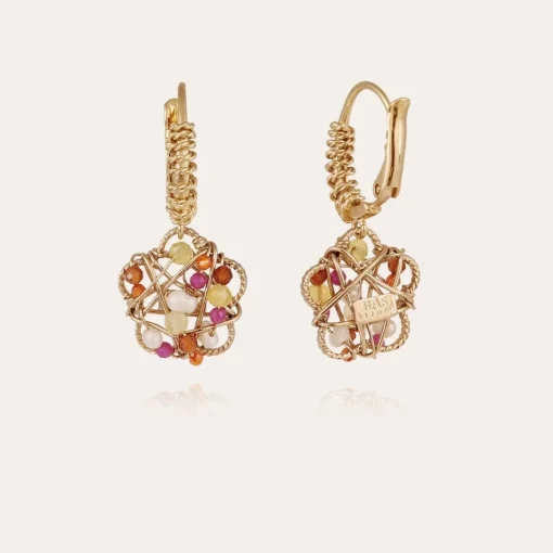 Tao Flower earrings gold