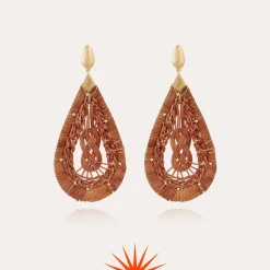 Tojo earrings large size gold - Wicker - 55 years collection