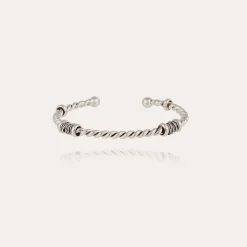 Torsade bangle bracelet silver
