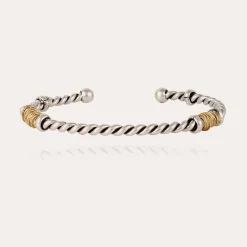 Torsade bracelet large size bicolore