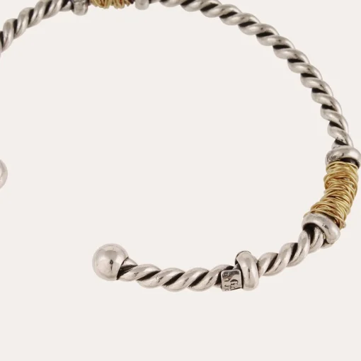 Torsade bracelet large size bicolore