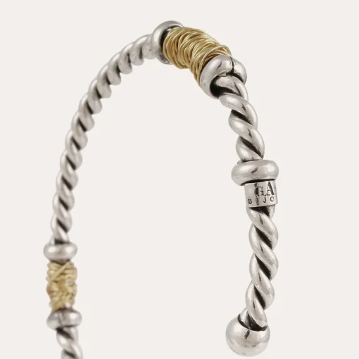 Torsade bracelet large size bicolore
