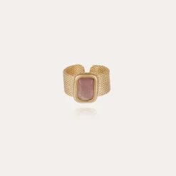 Totem Pierre ring large size gold - Amethyst