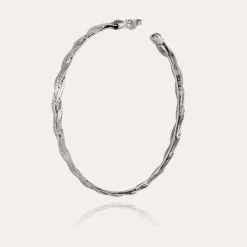 Tresse hoop earrings silver