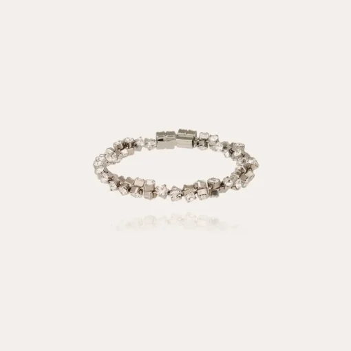 Trevise bracelet rhodium finish
