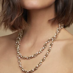 Trevise strass necklace gold