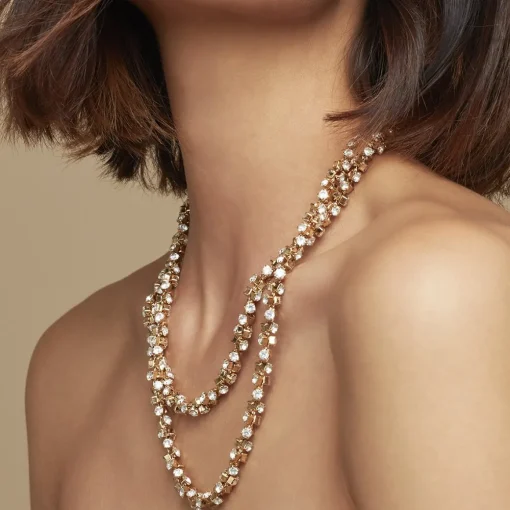 Trevise strass necklace gold