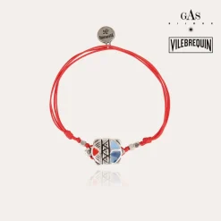 Turtle enamel Vilebrequin bracelet large size silver