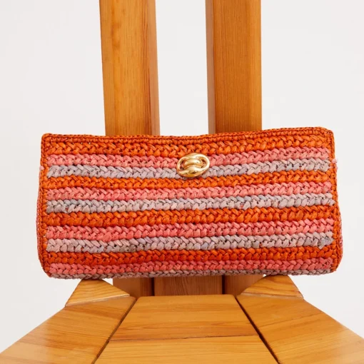 Uptown clutch raffia