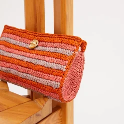 Uptown clutch raffia