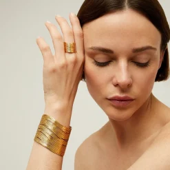 Wave bracelet gold