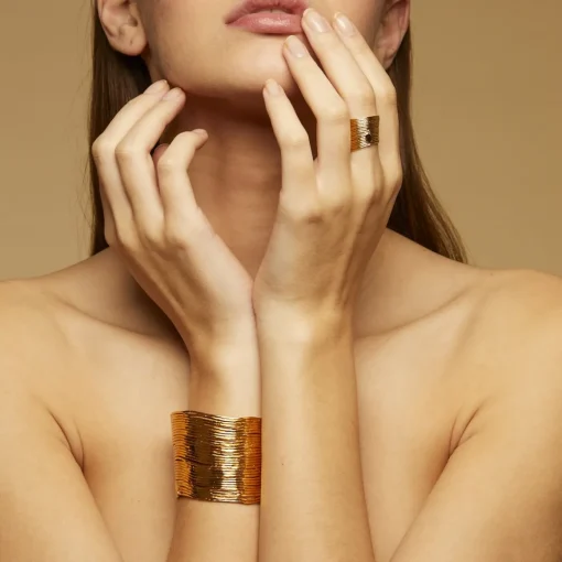 Wave bracelet gold