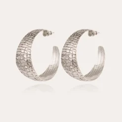 Wild hoop earrings silver