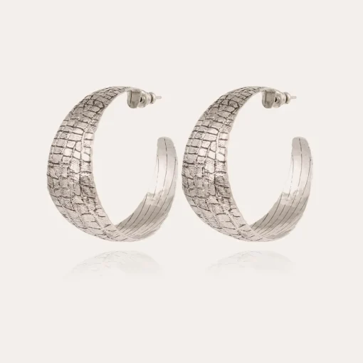 Wild hoop earrings silver
