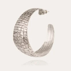 Wild hoop earrings silver