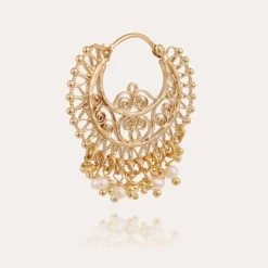 Yuca hoop earrings gold