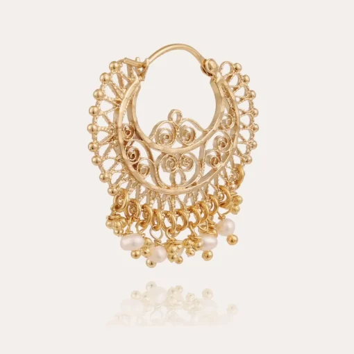 Yuca hoop earrings gold